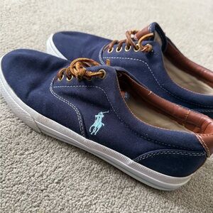 Polo by Ralph Lauren Men's Navy and Brown Sneakers